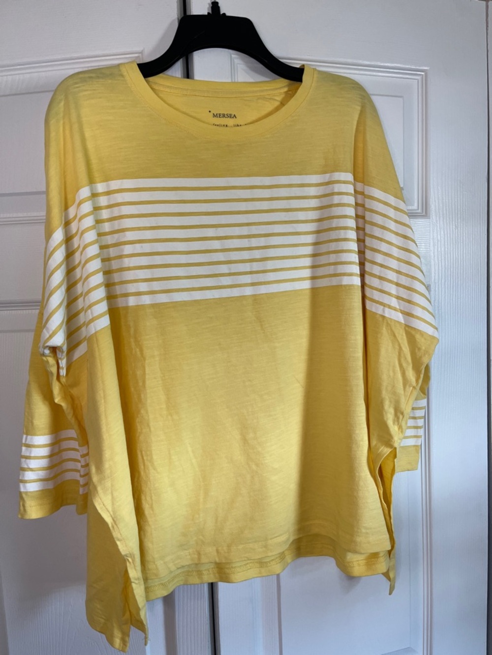 Mersea Yellow & White Striped Relaxed Tunic Top